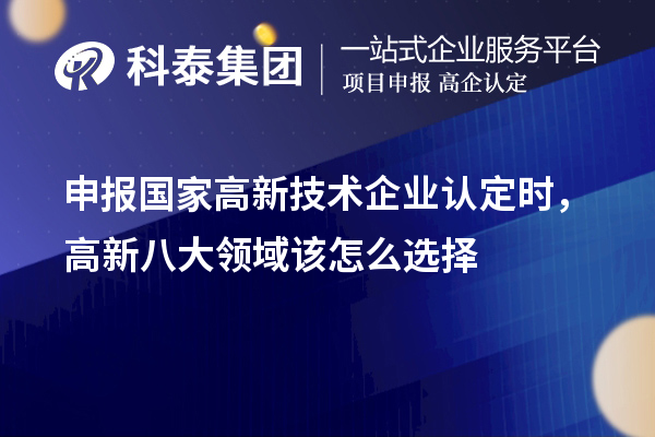 申報國家<a href=http://www.tensang.com target=_blank class=infotextkey>高新技術企業認定</a>時，高新八大領域該怎么選擇
