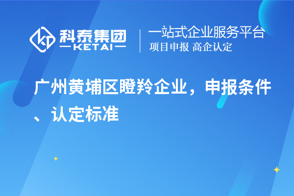 廣州黃埔區(qū)瞪羚企業(yè)，申報條件、認定標準