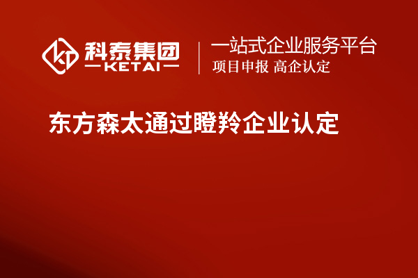 東方森太通過<a href=http://www.tensang.com/fuwu/dengling.html target=_blank class=infotextkey>瞪羚企業認定</a>