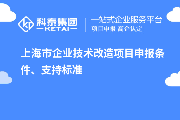 上海市企業(yè)技術(shù)改造項目申報條件、支持標(biāo)準(zhǔn)