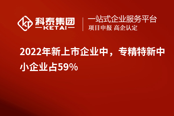 2022年新上市企業中，<a href=http://www.tensang.com/fuwu/zhuanjingtexin.html target=_blank class=infotextkey>專精特新中小企業</a>占59%
