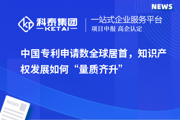中國(guó)專(zhuān)利申請(qǐng)數(shù)全球居首，知識(shí)產(chǎn)權(quán)發(fā)展如何“量質(zhì)齊升”