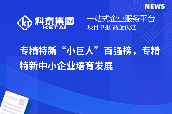 專精特新“小巨人”百強(qiáng)榜，<a href=http://www.tensang.com/fuwu/zhuanjingtexin.html target=_blank class=infotextkey>專精特新中小企業(yè)</a>培育發(fā)展