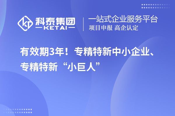 有效期3年！<a href=http://www.tensang.com/fuwu/zhuanjingtexin.html target=_blank class=infotextkey>專精特新中小企業</a>、專精特新“小巨人”