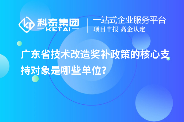 廣東省技術(shù)改造獎補政策的核心支持對象是哪些單位？