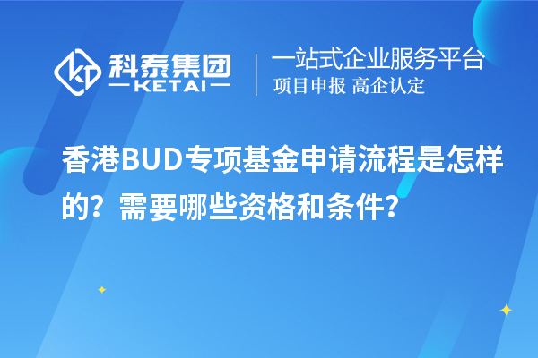 香港BUD專項基金申請流程是怎樣的？需要哪些資格和條件？
