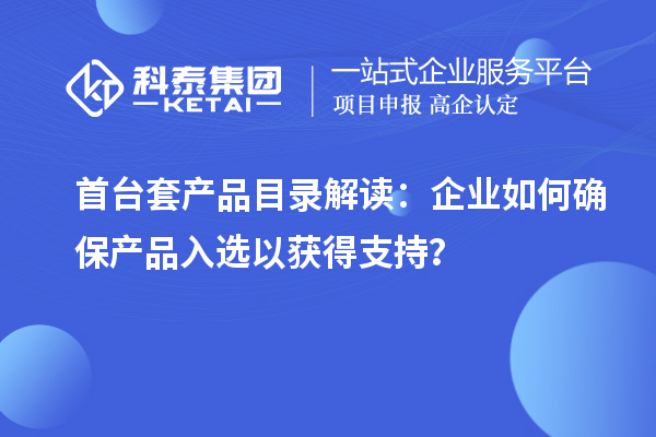 首臺(tái)套產(chǎn)品目錄解讀：企業(yè)如何確保產(chǎn)品入選以獲得支持？