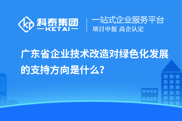 廣東省企業技術改造對綠色化發展的支持方向是什么？