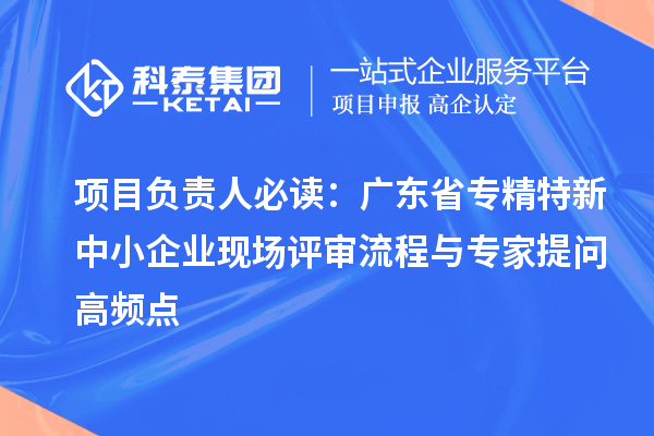 項(xiàng)目負(fù)責(zé)人必讀：廣東省專(zhuān)精特新中小企業(yè)現(xiàn)場(chǎng)評(píng)審流程與專(zhuān)家提問(wèn)高頻點(diǎn)