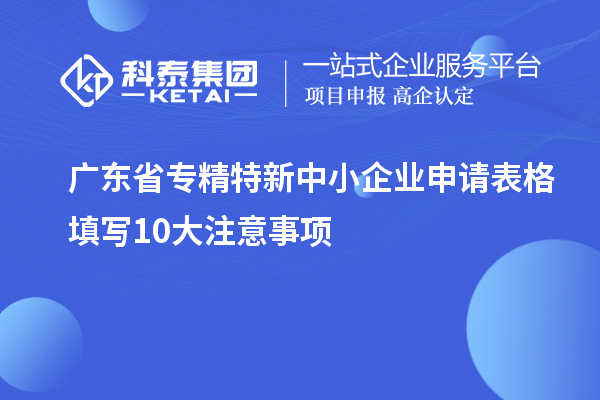 廣東省專(zhuān)精特新中小企業(yè)申請(qǐng)表格填寫(xiě)10大注意事項(xiàng)