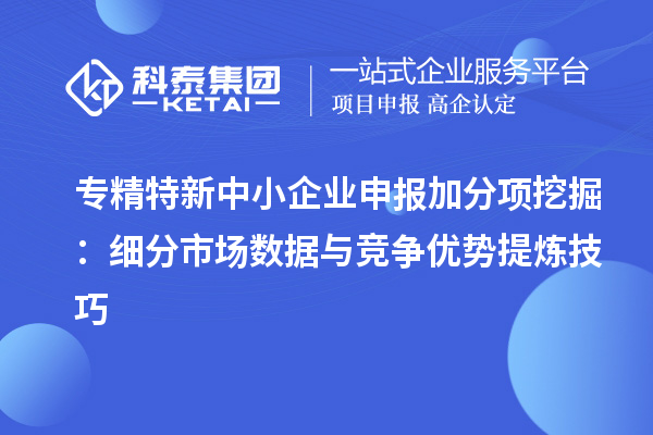 專(zhuān)精特新中小企業(yè)申報(bào)加分項(xiàng)挖掘：細(xì)分市場(chǎng)數(shù)據(jù)與競(jìng)爭(zhēng)優(yōu)勢(shì)提煉技巧