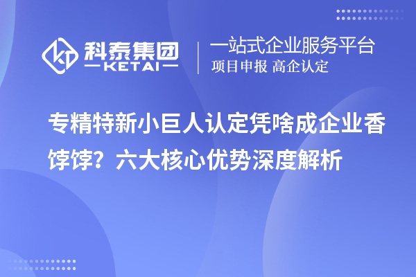 專精特新小巨人認定憑啥成企業香餑餑？六大核心優勢深度解析