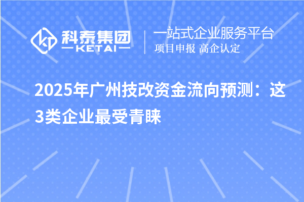 2025年廣州技改資金流向預測：這3類企業最受青睞