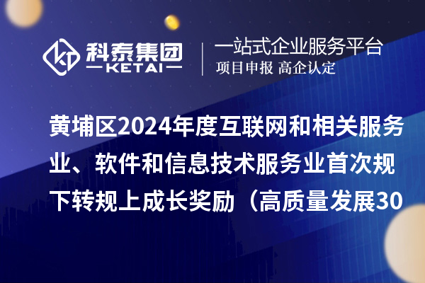 黃埔區(qū)2024年度互聯(lián)網(wǎng)和相關(guān)服務(wù)業(yè)、軟件和信息技術(shù)服務(wù)業(yè)首次規(guī)下轉(zhuǎn)規(guī)上成長獎勵（高質(zhì)量發(fā)展30條）審核結(jié)果的公示